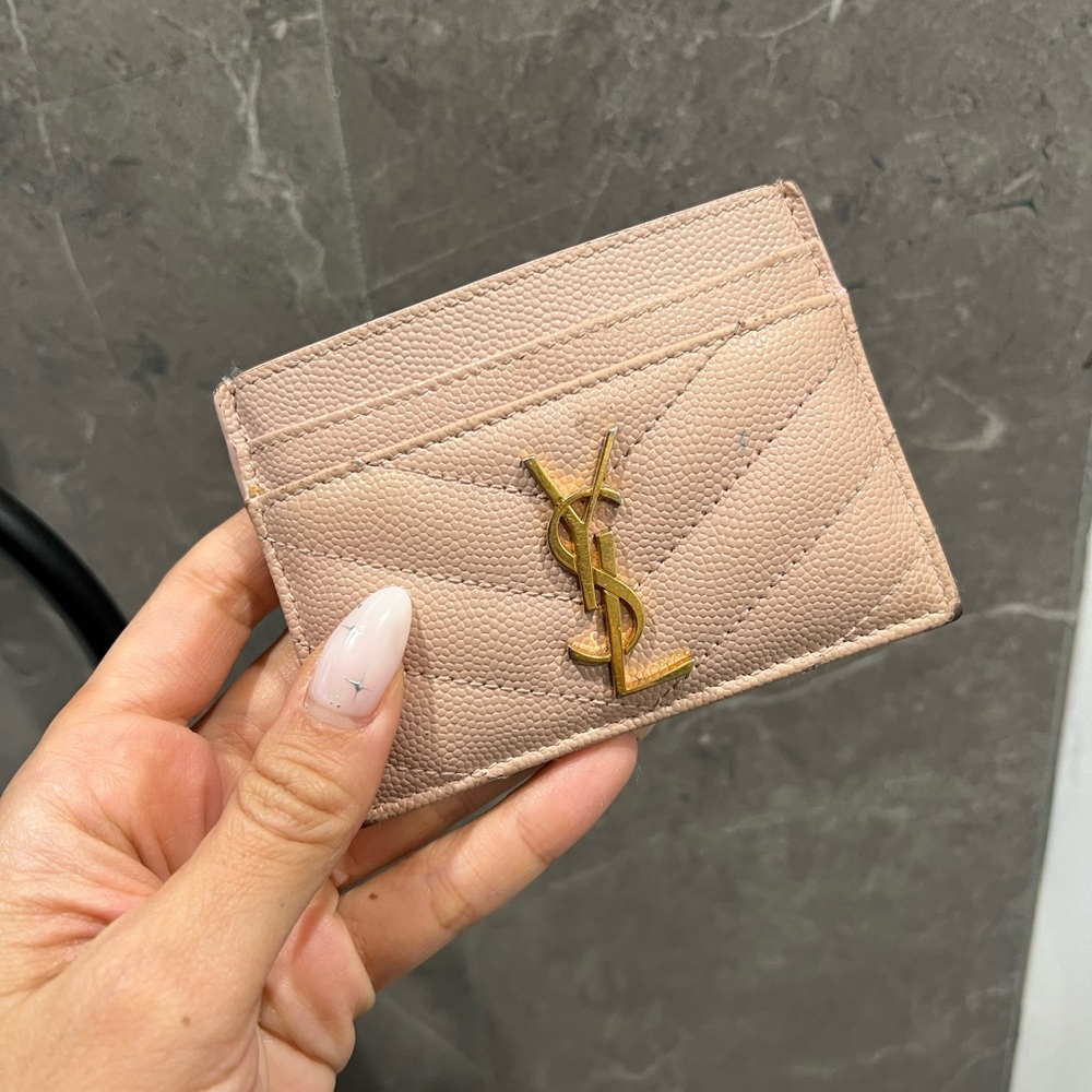 YSL pink cardholder